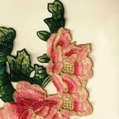 130CM全涤50D网布手工亮片绣花面料