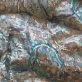 130CM全涤50D网布双色3毫米高档亮片绣花面料 服装用布