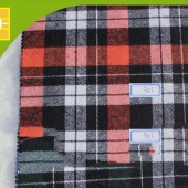 全棉色织红色格子布cvc绒布量大从优衬衫面料