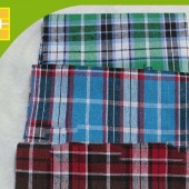 21s涤棉鞋材格子布 现货