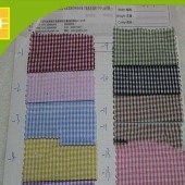 现货供应T/C泡泡朝阳格色织面料衬衫时尚休闲服装面料