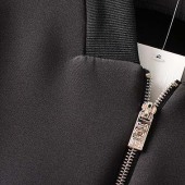 75D/36F黑色空气层 有弹黑色全涤空气层 时装面料 厂家直销