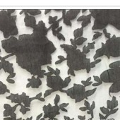 欧根纱女装裙装面料13支棉烂花纱印花纱烂花布