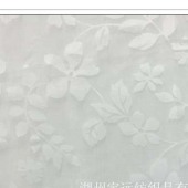 现货供应欧根纱女装面料泡泡纱烂花纱小叶子