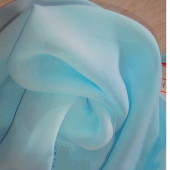 100D淡蓝纯色雪纺裙装面料