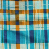 现货供应 丝麻棉格子印花面料 厂家直销