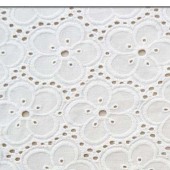 全棉绣花布 棉布打孔绣花面料 棉布刺绣花边 棉刺绣蕾丝