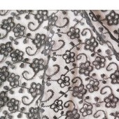 网布绣花 网布刺绣蕾丝 网布花边 网布打孔绣花面料 网眼布绣花