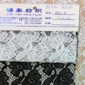 热销锦氨黑白双瓣花花型女装服饰蕾丝面料
