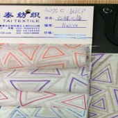 热销女装面料 TC单面布三角形烧花面料