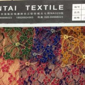 锦纶金线唯美小碎花时尚女装蕾丝面料 礼服婚纱面料