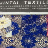 锦纶金线花卉蕾丝时装面料 礼服面料