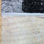 全锦经典黑白玫瑰花蕾丝时装面料 袖口配饰 裙摆装饰