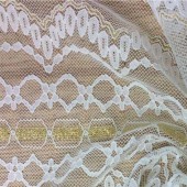 热销时尚金线波浪花针织蕾丝面料