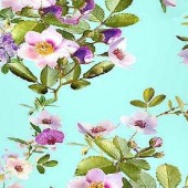 人字纹化纤数码印花面料
