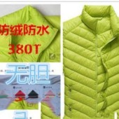 20D尼龙全消光【无胆380T尼丝纺】防水防绒涂层轻薄羽绒服面料