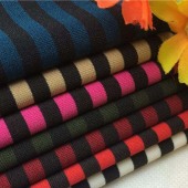 厂家直销色条罗马服装时装面料 现货批发
