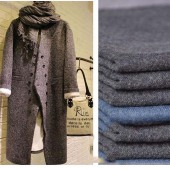 涤棉斜纹双色抓毛 秋冬加厚大衣家居服面料 现货多色供应