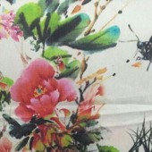 大花真丝弹力缎数码女春秋冬夏服装面料 多花定制