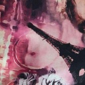 巴黎铁塔真丝弹力缎女春秋冬夏服装面料 多花定制