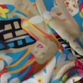 美人图真丝双绉印花 女 春秋冬夏服装面料 多花定制