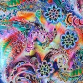人造棉数码印花布服装面料