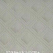 全涤弹力针织提花布 几何图形菱形小方格提花布 女装时尚外套