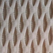 新款爆款网布橄榄球棱形形孔凹状网状时装面料