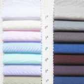 现货供应 45S莫代尔超细旦 素色免烫衬衫服装布料 工装衬衣面料