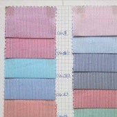 现货供应 色织棉锦弹力条纹布 男女装衬衣童装服装面料批发