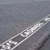65/35TR条灰色裤装面料 英文边 厂家现货直销