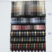 现货供应 竹纤维色织格子 高档休闲衬衫面料 环保口罩面料