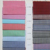 现货 60*40D+20D 色织棉锦弹力格子布 男女装衬衫布料