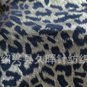 专业销售 涤纶四面弹面料 满版豹纹仿皮烫金面料