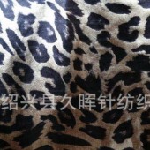 专业销售 涤纶四面弹面料 满版豹纹仿皮烫金面料