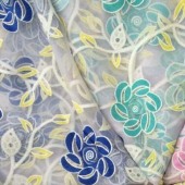 旋转花边复合棉盖丝烧花面料 热销女装裙装礼服内衣面料