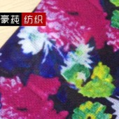 厂家直销春夏面料针织提花涤纶印花面料女装上衣裙装围巾通用现货供应