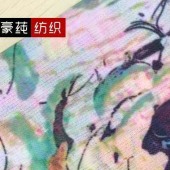 厂家直销春夏面料针织提花涤纶数码印花面料女装上衣裙装通用现货供应
