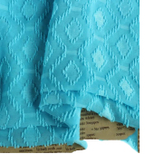 现货供应 全涤雪纺剪花面料 立体六角形 深蓝