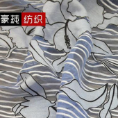 厂家直销时尚春夏新款针织提花烧花面料韩版女装上衣裙装通用现货供应