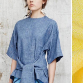 竹节双色仿麻系列/时尚女装料/采用日本最新工艺/有小微弹