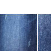 兰加浅兰右斜有弹牛仔