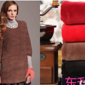 银狐绒 秋冬素色睡衣童装面料 毛绒玩具沙发用绒布 毛毯布