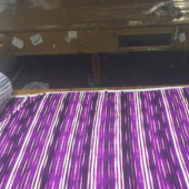 现货30S人棉弹力汗布 紫渐层电波印花