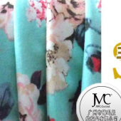 现货批发32S 春夏针织女装面料极品棉 裙装印花面料 锦玛辰