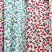 【现货供应】高品质人造棉人棉印花布 小碎花吊带衫睡衣裙子面料
