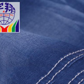32支经纬精细竹节弹力6.5-7oz薄款牛仔布现货牛仔服装面料
