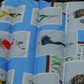 全涤仿记忆梭织染色服装面料卡通图案