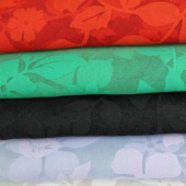 叶子花 花卉图案 全涤梭织时尚女装面料