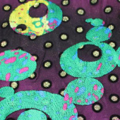 全涤针织网布绣花服装面料